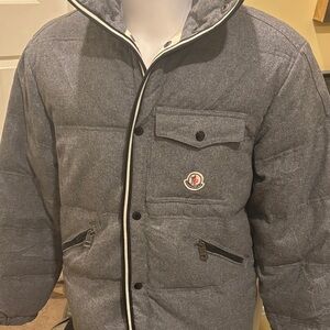 Moncler Charcoal Puffer Jacket for Men